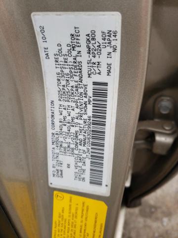 Photo 10 from auction – 2003 LEXUS RX 300 with VIN JTJHF10U630299246