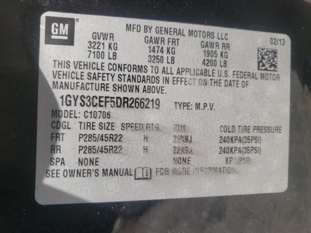Photo 10 from auction – 2013 CADILLAC ESCALADE P with VIN 1GYS3CEF5DR266219