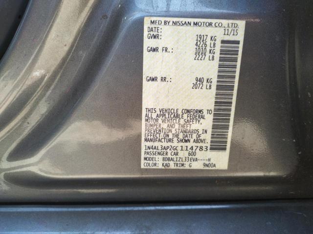 Photo 10 from auction – 2016 NISSAN ALTIMA 2.5 with VIN 1N4AL3AP2GC114783