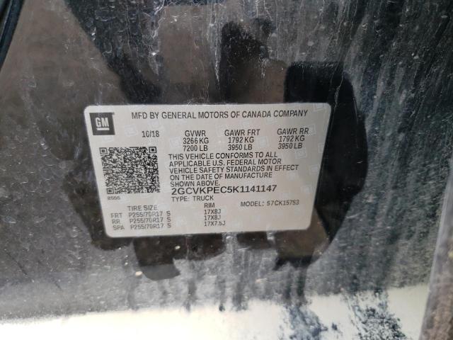 Photo 10 from auction – 2019 CHEVROLET SILVERADO with VIN 2GCVKPEC5K1141147