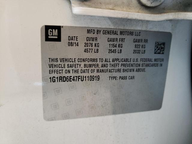 Photo 10 from auction – 2015 CHEVROLET VOLT with VIN 1G1RD6E47FU110919