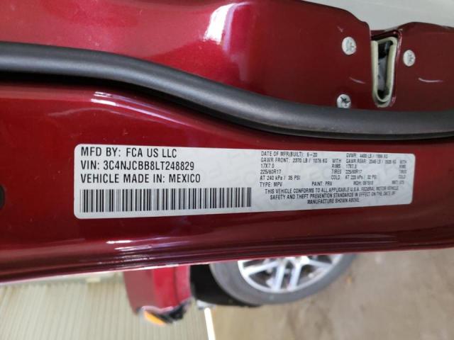Photo 10 from auction – 2020 JEEP COMPASS LA with VIN 3C4NJCBB8LT248829