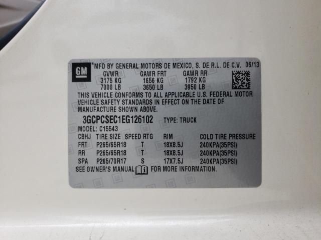 Photo 10 from auction – 2014 CHEVROLET SILVERADO with VIN 3GCPCSEC1EG126102