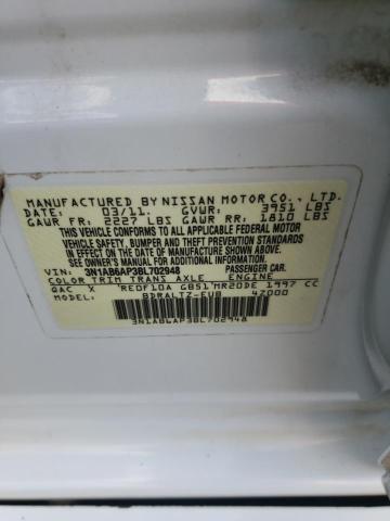 Photo 10 from auction – 2011 NISSAN SENTRA 2.0 with VIN 3N1AB6AP3BL702948