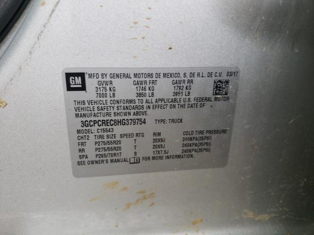 Photo 10 from auction – 2017 CHEVROLET SILVERADO with VIN 3GCPCREC8HG379754