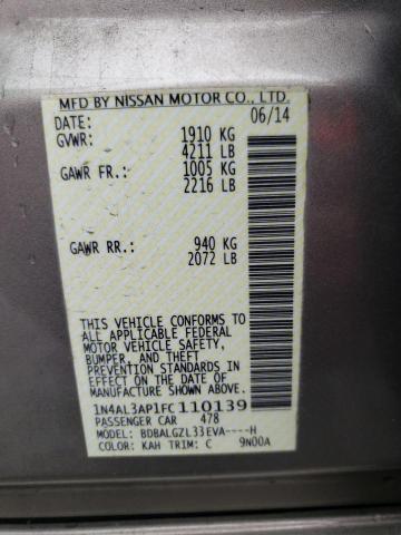 Photo 10 from auction – 2015 NISSAN ALTIMA with VIN 1N4AL3AP1FC110139
