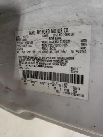 Photo 10 from auction – 2011 FORD RANGER with VIN 1FTKR1AD4BPA79690