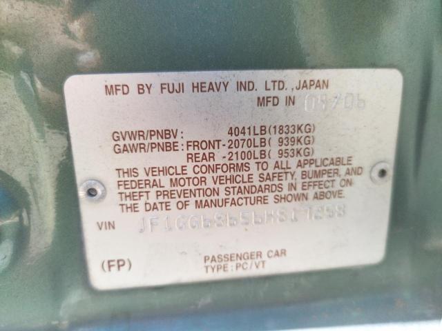 Photo 10 from auction – 2006 SUBARU IMPREZA OU with VIN JF1GG68656H817258