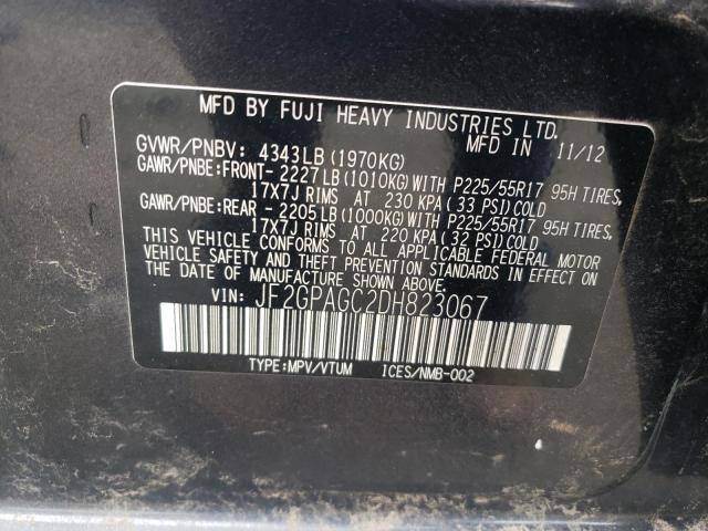 Photo 10 from auction – 2013 SUBARU XV CROSSTR with VIN JF2GPAGC2DH823067
