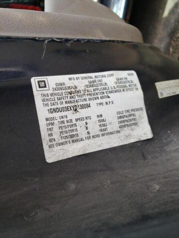 Photo 10 from auction – 2000 CHEVROLET VENTURE with VIN 1GNDU03EXYD130084