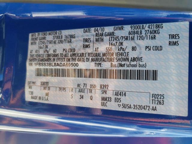 Photo 10 from auction – 2010 FORD ECONOLINE with VIN 1FBSS3BL8ADA69500
