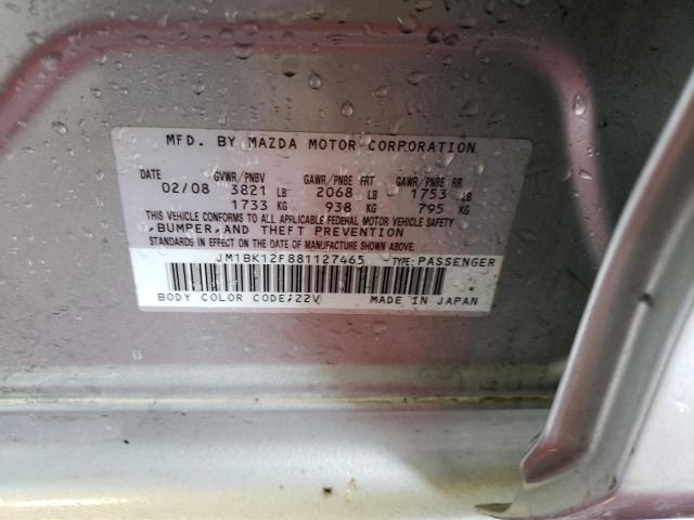 Photo 10 from auction – 2008 MAZDA 3 I with VIN JM1BK12F881127465
