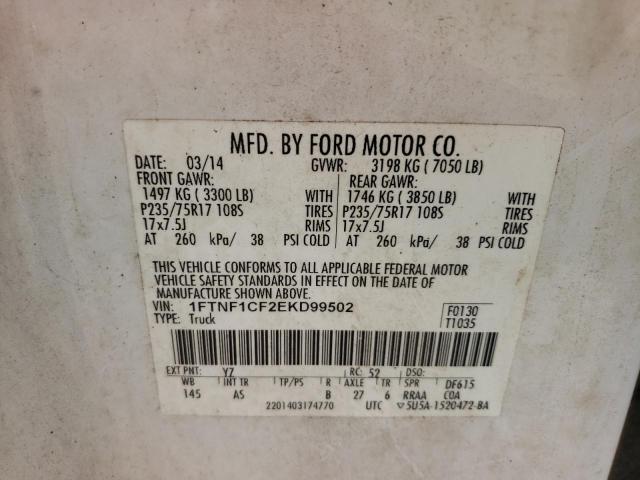 Photo 10 from auction – 2014 FORD F150 with VIN 1FTNF1CF2EKD99502