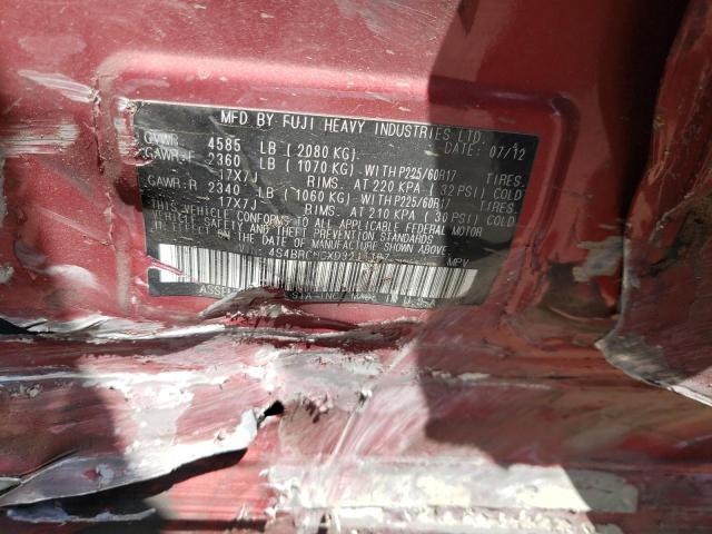 Photo 10 from auction – 2013 SUBARU OUTBACK 2. with VIN 4S4BRCHCXD3215187