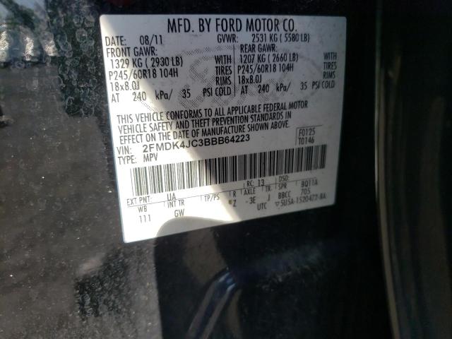 Photo 10 from auction – 2011 FORD EDGE SEL with VIN 2FMDK4JC3BBB64223