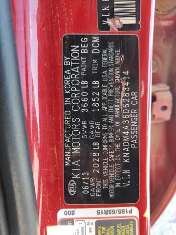 Photo 10 from auction – 2013 KIA RIO LX with VIN KNADM4A36D6283414