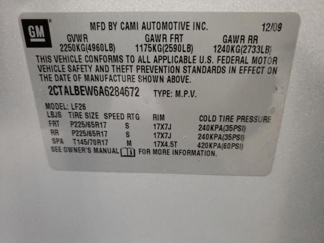 Photo 10 from auction – 2010 GMC TERRAIN SL with VIN 2CTALBEW6A6284672