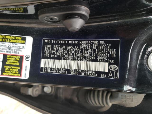 Photo 10 from auction – 2018 TOYOTA COROLLA L with VIN 2T1BURHE2JC066283