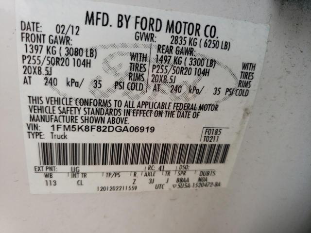 Photo 10 from auction – 2013 FORD EXPLORER L with VIN 1FM5K8F82DGA06919