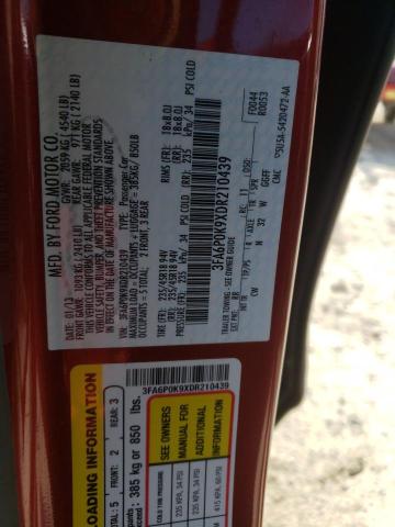 Photo 10 from auction – 2013 FORD FUSION TIT with VIN 3FA6P0K9XDR210439