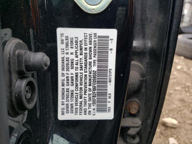 Photo 10 from auction – 2015 HONDA CIVIC EX with VIN 19XFB2F86FE059552
