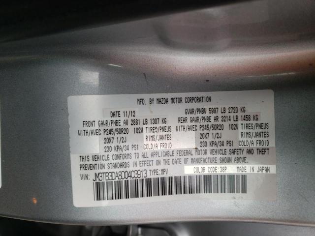 Photo 10 from auction – 2013 MAZDA CX-9 GRAND with VIN JM3TB3DA8D0403913