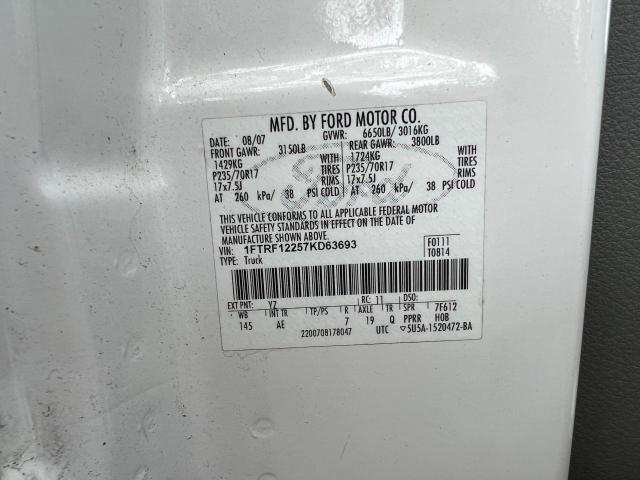 Photo 10 from auction – 2007 FORD F150 with VIN 1FTRF12257KD63693