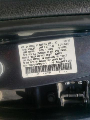 Photo 10 from auction – 2012 HONDA ACCORD LX with VIN 1HGCP2F3XCA121849