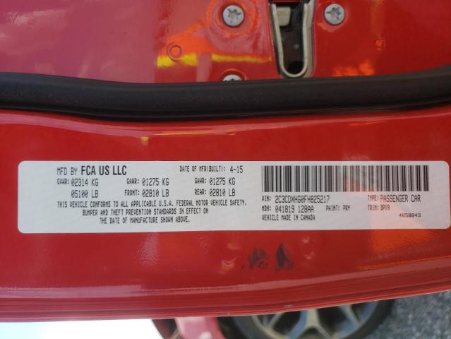 Photo 10 from auction – 2015 DODGE CHARGER SX with VIN 2C3CDXHG0FH825217