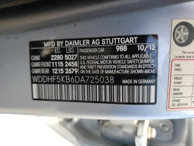 Photo 10 from auction – 2013 MERCEDES-BENZ E 350 with VIN WDDHF5KB6DA725038