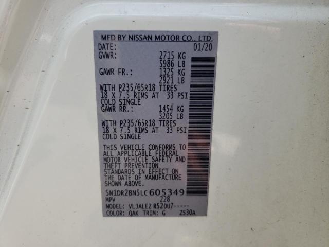 Photo 10 from auction – 2020 NISSAN PATHFINDER with VIN 5N1DR2BN5LC605349