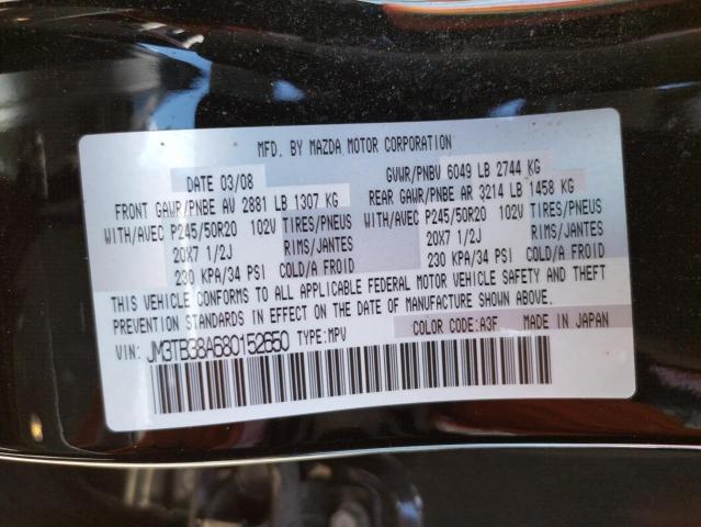 Photo 10 from auction – 2008 MAZDA CX-9 with VIN JM3TB38A680152650