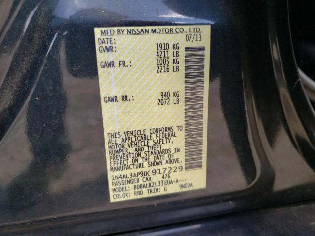 NISSAN ALTIMA 2.5 2013 with VIN 1N4AL3AP9DC917229 - Photo from auction