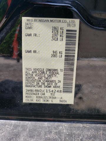 Photo 10 from auction – 2020 NISSAN ALTIMA S with VIN 1N4BL4BV2LC154248