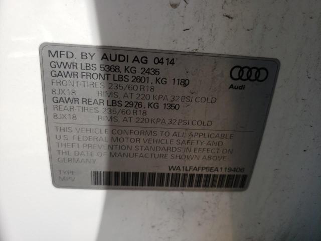 Zdjęcie 10 z aukcji – 2014 AUDI Q5 PREMIUM z VIN WA1LFAFP5EA119406