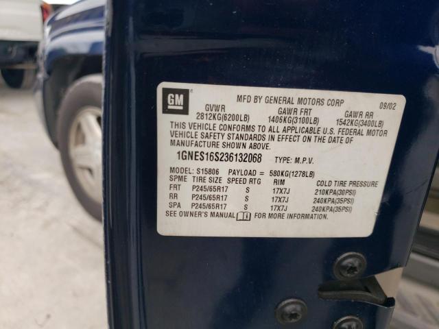 Photo 10 from auction – 2003 CHEVROLET TRAILBLAZE with VIN 1GNES16S236132068