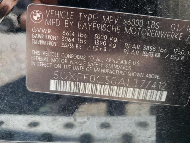 Photo 10 from auction – 2010 BMW X5 XDRIVE3 with VIN 5UXFF0C50ALT77412