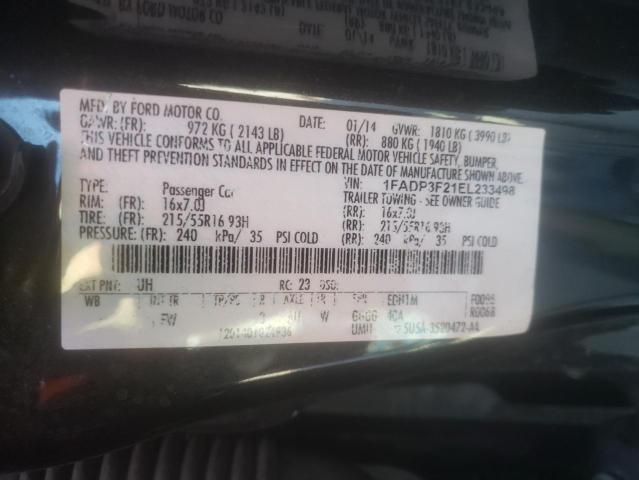 Photo 10 from auction – 2014 FORD FOCUS SE with VIN 1FADP3F21EL233498