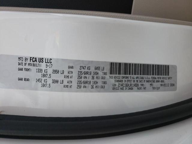 Photo 10 from auction – 2018 CHRYSLER PACIFICA T with VIN 2C4RC1BGXJR114920