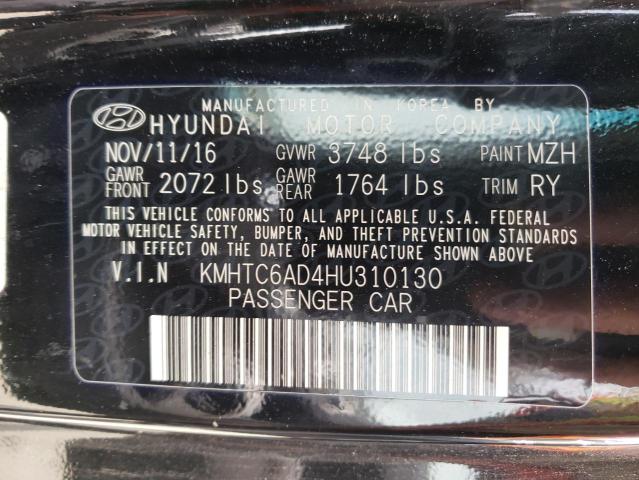 Photo 10 from auction – 2017 HYUNDAI VELOSTER with VIN KMHTC6AD4HU310130