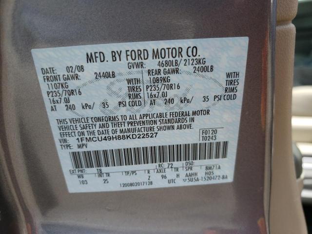 Photo 10 from auction – 2008 FORD ESCAPE HEV with VIN 1FMCU49H88KD22527