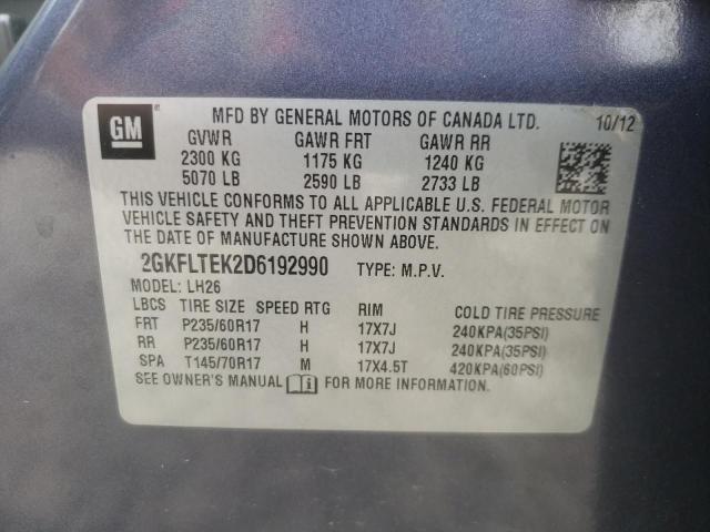 Photo 10 from auction – 2013 GMC TERRAIN SL with VIN 2GKFLTEK2D6192990