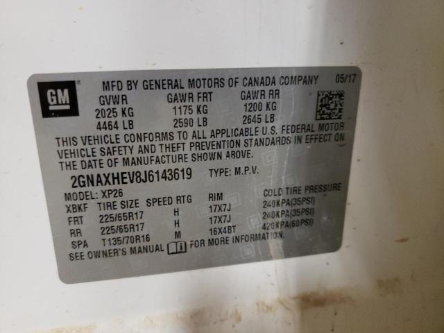 Photo 10 from auction – 2018 CHEVROLET EQUINOX LS with VIN 2GNAXHEV8J6143619