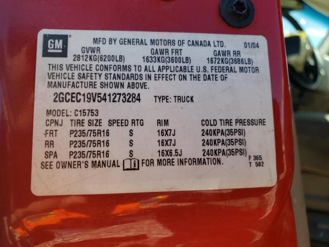 Photo 10 from auction – 2004 CHEVROLET SILVERADO with VIN 2GCEC19V541273284