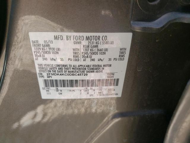 Photo 10 from auction – 2013 FORD EDGE LIMIT with VIN 2FMDK4KC0DBC45729