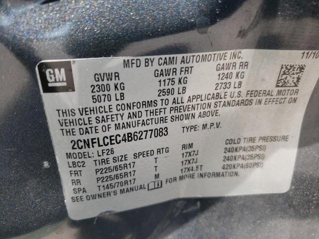 Photo 10 from auction – 2011 CHEVROLET EQUINOX LS with VIN 2CNFLCEC4B6277083