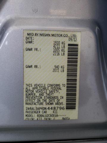 Photo 10 from auction – 2013 NISSAN ALTIMA 2.5 with VIN 1N4AL3AP4DN448796
