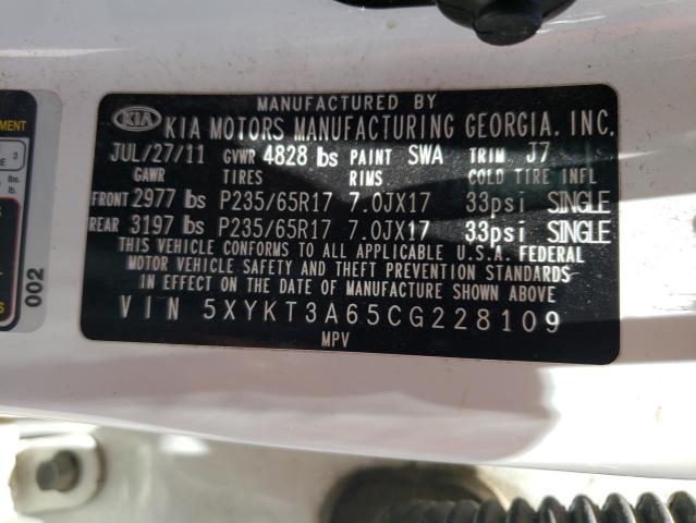 Photo 1 from auction – 2012 KIA SORENTO BA with VIN 5XYKT3A65CG228109