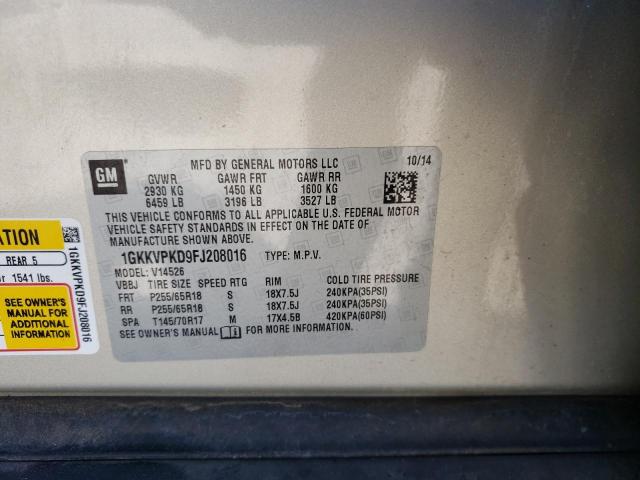 Photo 10 from auction – 2015 GMC ACADIA SLE with VIN 1GKKVPKD9FJ208016
