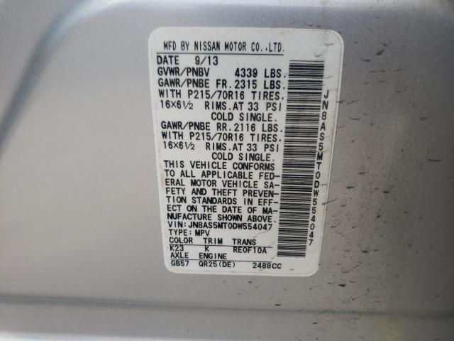 Photo 10 from auction – 2013 NISSAN ROGUE S with VIN JN8AS5MT0DW554047